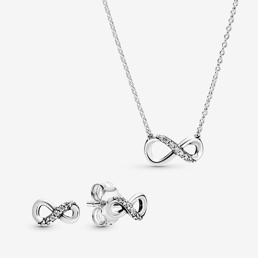 Collier Et Boucles D\'oreilles Ensembles Pandora Forever Friends Argent | 8146-JRPIN