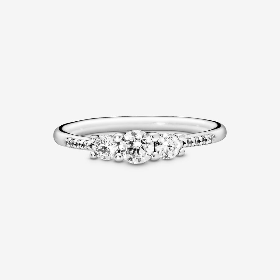 Cœur Pandora Fairytale Sparkle with Clear CZ Argent | 6235-QYENU