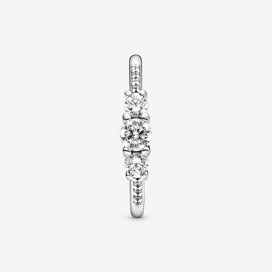 Cœur Pandora Fairytale Sparkle with Clear CZ Argent | 6235-QYENU