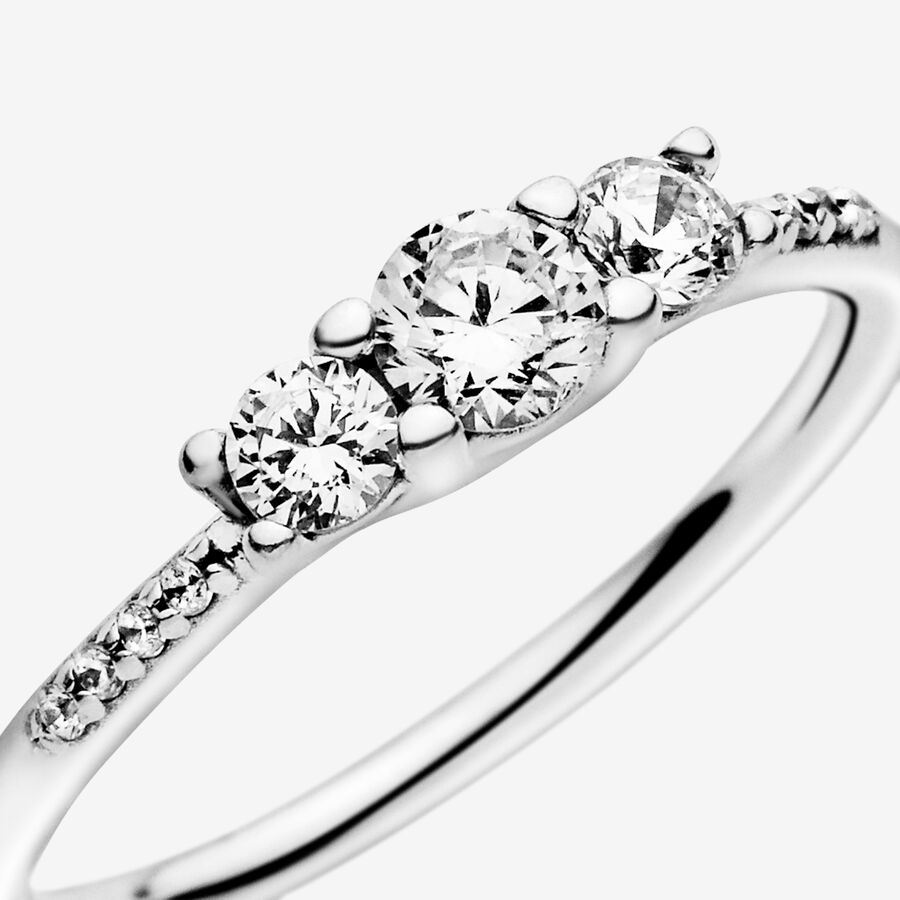 Cœur Pandora Fairytale Sparkle with Clear CZ Argent | 6235-QYENU