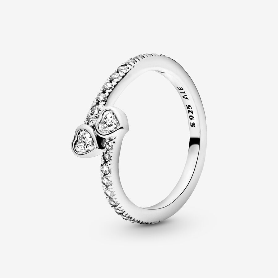 Cœur Pandora Forever Hearts with Cubic Zirconia Argent | 6793-HSILR