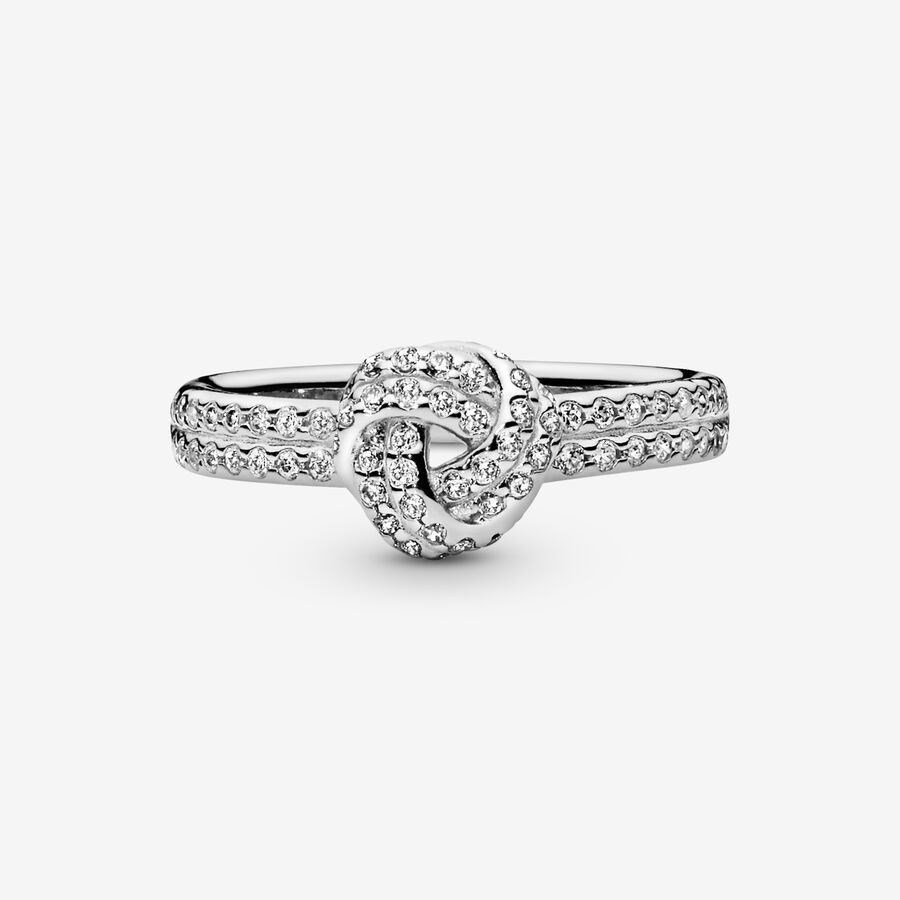 Cœur Pandora Sparkling Love Knot with Cubic Zirconia Argent | 6594-KNZRW