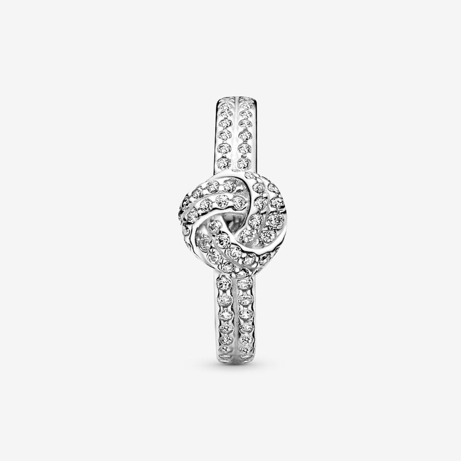 Cœur Pandora Sparkling Love Knot with Cubic Zirconia Argent | 6594-KNZRW