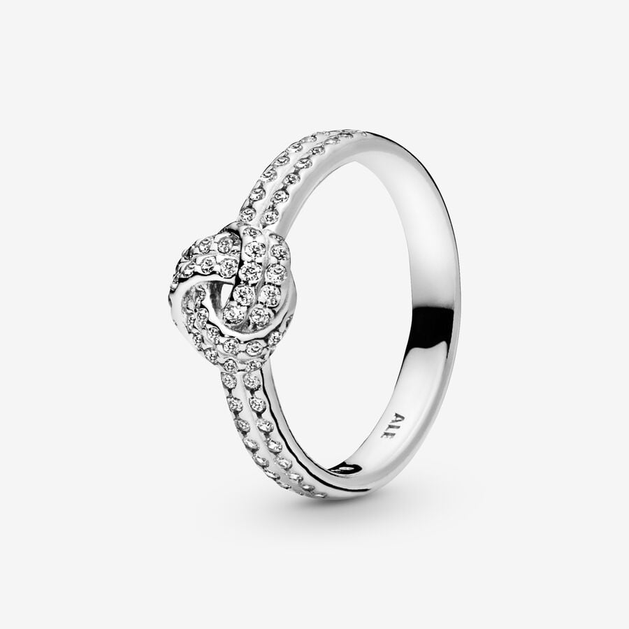 Cœur Pandora Sparkling Love Knot with Cubic Zirconia Argent | 6594-KNZRW