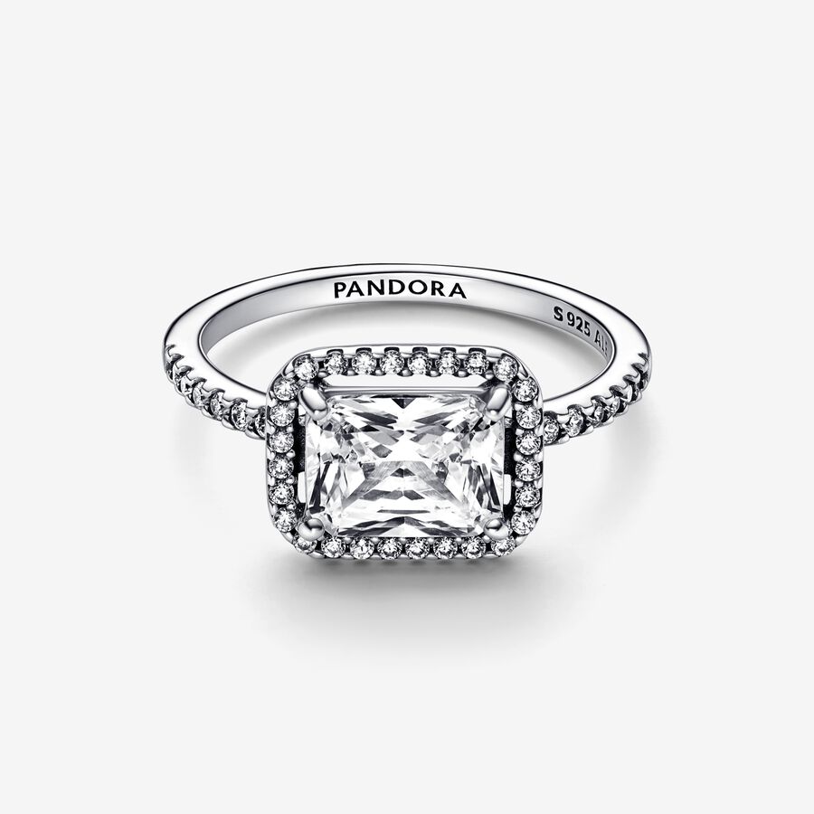 Déclaration Pandora Rectangular Sparkling Argent | 6159-AULNY