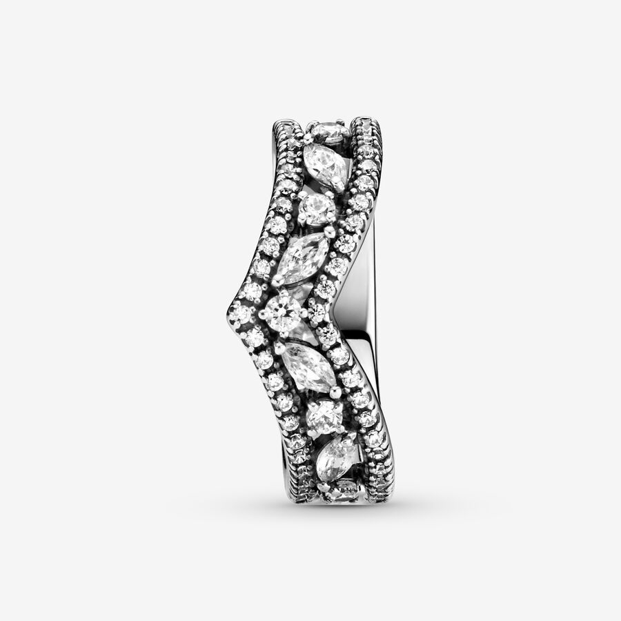 Déclaration Pandora Sparkling Marquise Double Wishbone Argent | 5973-GIOZY