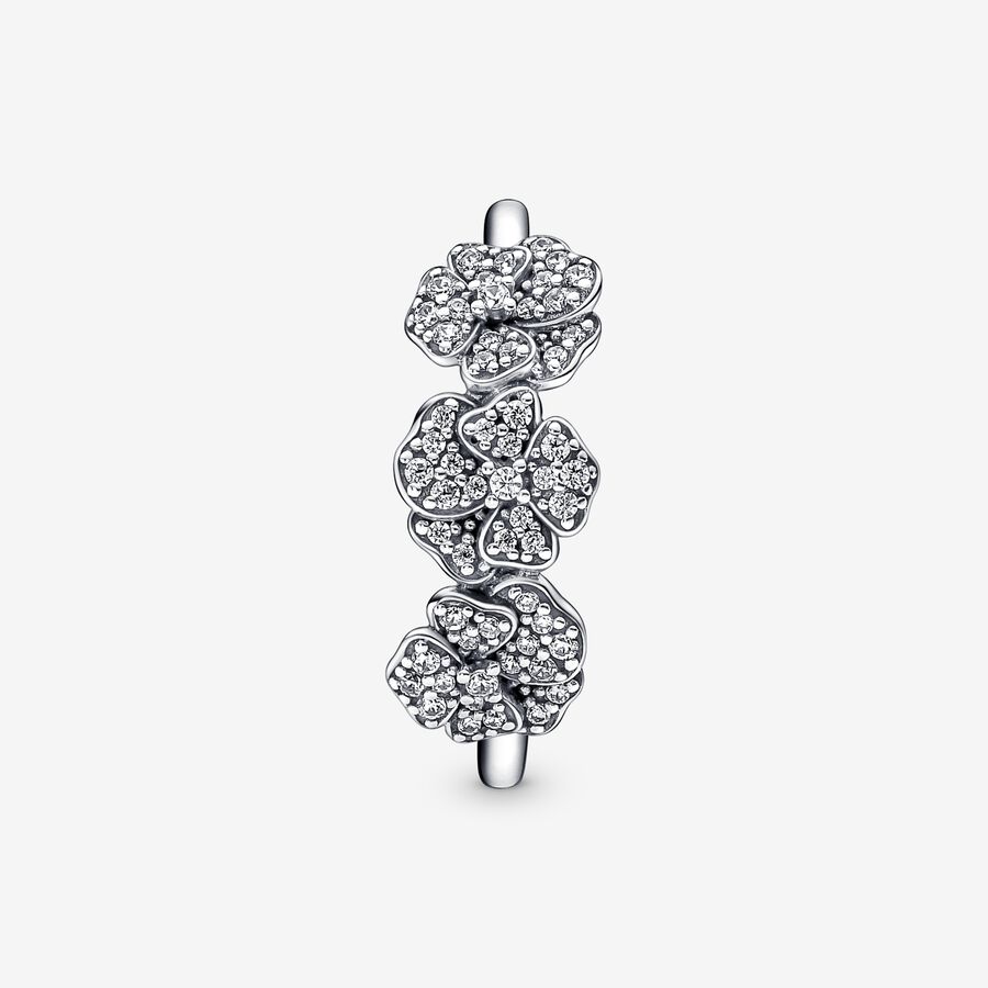 Déclaration Pandora Triple Pansy Flower Argent | 0843-WKCFA