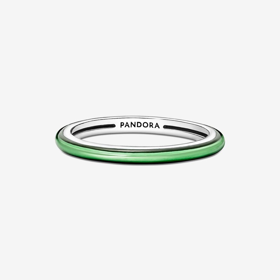 Empilable Pandora ME Laser Green Argent | 4061-DOVGW