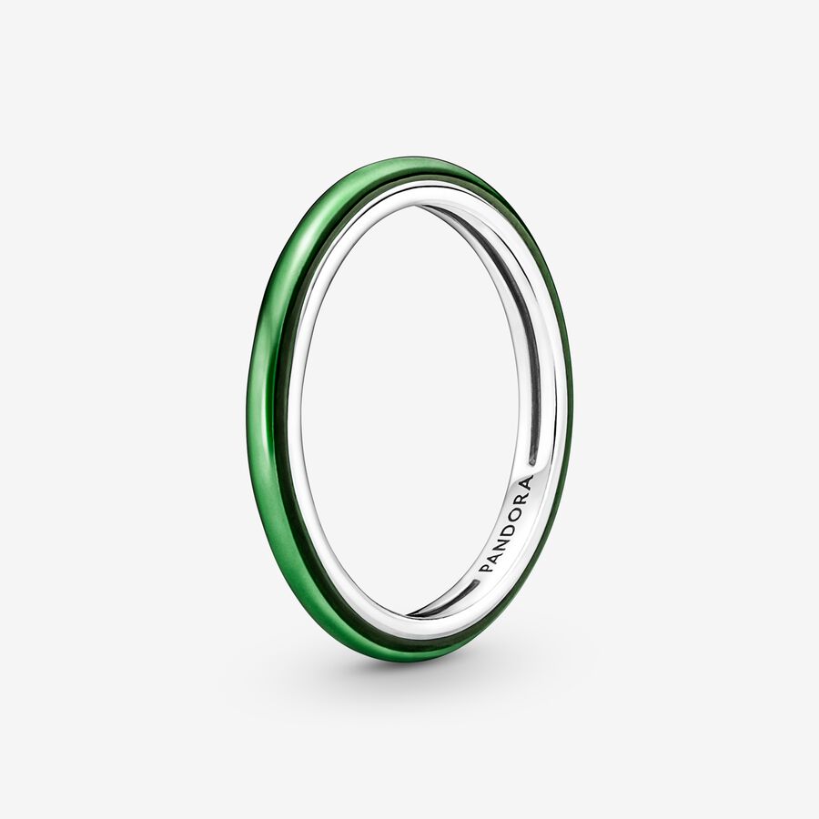 Empilable Pandora ME Laser Green Argent | 4061-DOVGW