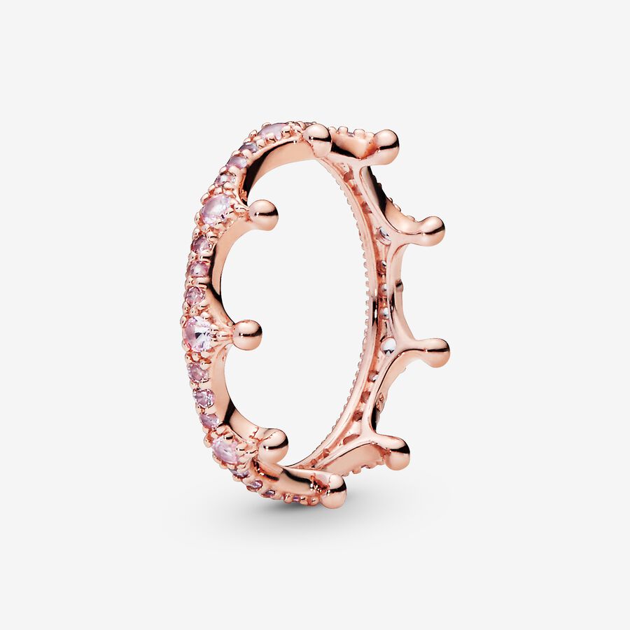 Empilable Pandora Pink Enchanted Crown in Rose Doré | 1369-UDHIR