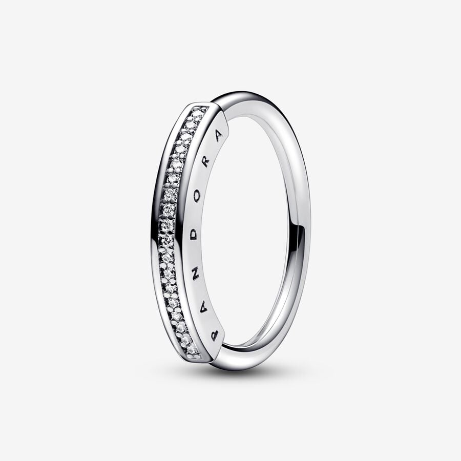 Empilable Pandora Signature I-D Pave Argent | 0347-OZTYU