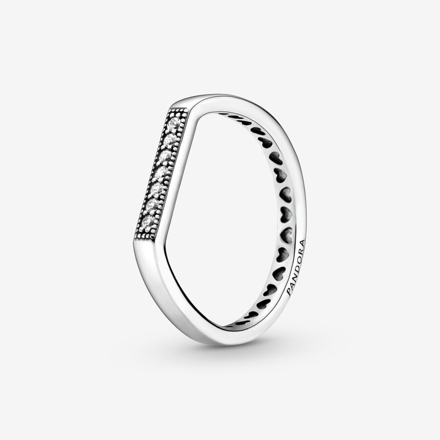 Empilable Pandora Sparkling Bar Stacking Argent | 7820-FTYXR