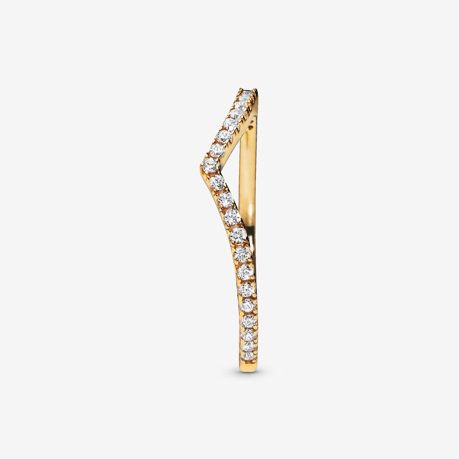 Empilable Pandora Sparkling Wishbone Doré | 3985-LDUVO