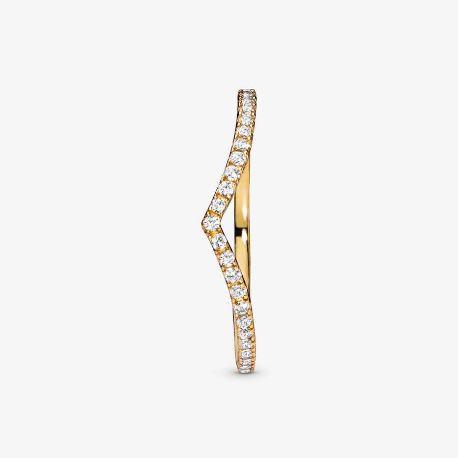 Empilable Pandora Sparkling Wishbone Doré | 3985-LDUVO