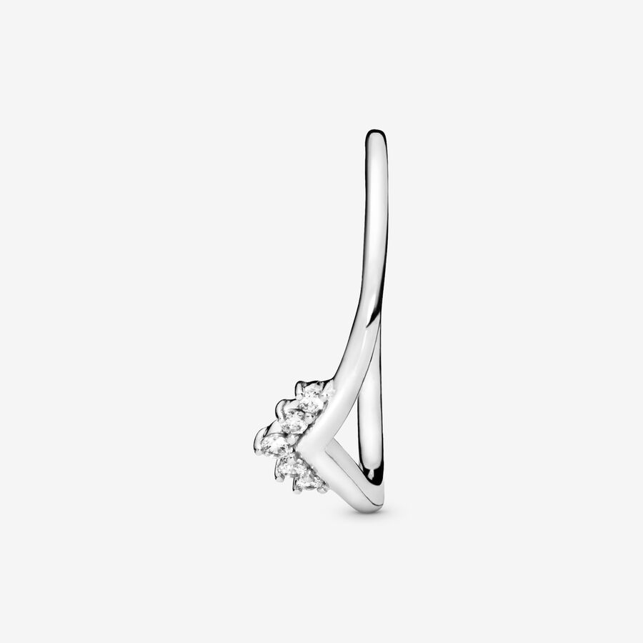 Empilable Pandora Tiara Wishbone Argent | 1892-IKRSO