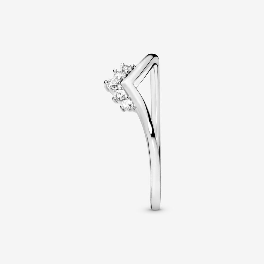 Empilable Pandora Tiara Wishbone Argent | 1892-IKRSO