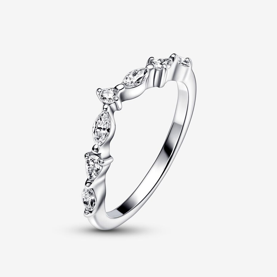 Empilable Pandora Timeless Wish Sparkling Alternating Argent | 5392-GKFHP