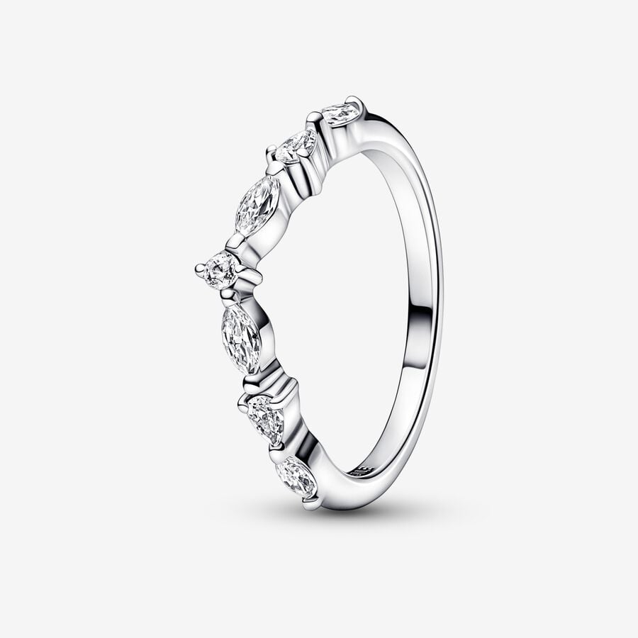 Empilable Pandora Timeless Wish Sparkling Alternating Argent | 5392-GKFHP