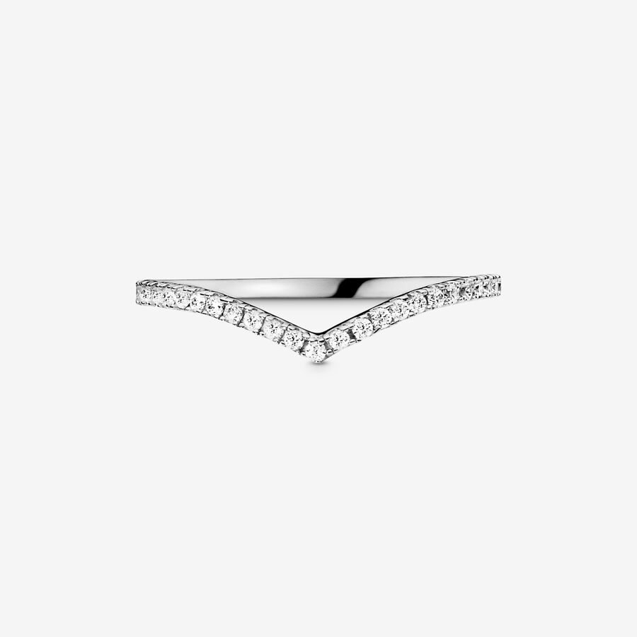 Ensembles De Bagues Pandora Sparkling Wishbone Stacking Argent | 7852-JOIBV