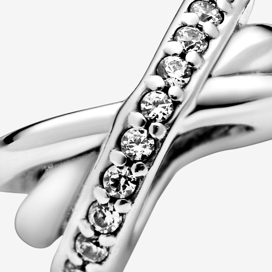 Entretoise Pandora Sparkling Polished Lines Argent | 5072-FTMSN