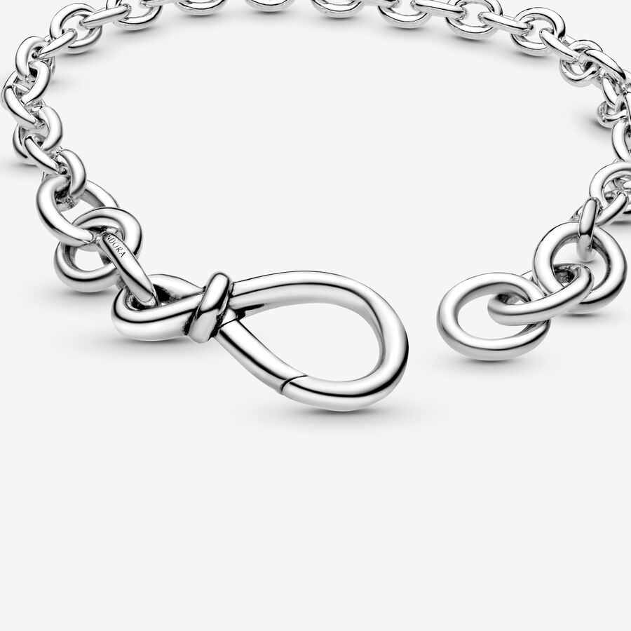 Non-Charms Pandora Chunky Infinity Knot Argent | 4175-GEFBR