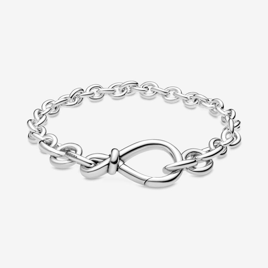 Non-Charms Pandora Chunky Infinity Knot Argent | 4175-GEFBR