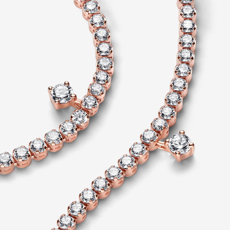 Non-Charms Pandora Sparkling Drops Tennis Rose Doré | 1937-BMFJV