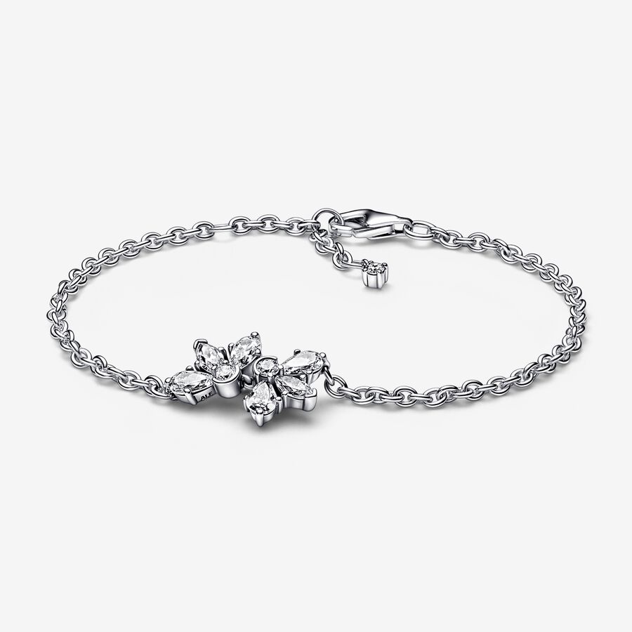 Non-Charms Pandora Sparkling Herbarium Cluster Argent | 8237-LRKJG