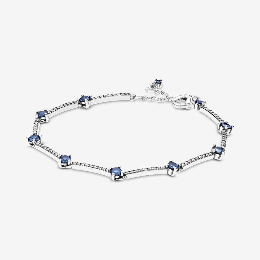 Non-Charms Pandora Sparkling Pave Bars Argent | 0984-RGFHD