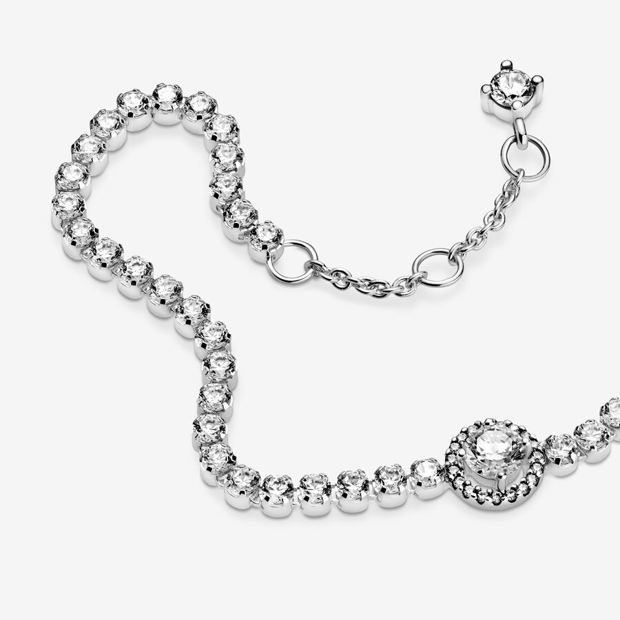 Non-Charms Pandora Sparkling Tennis Argent | 0216-TAZPN