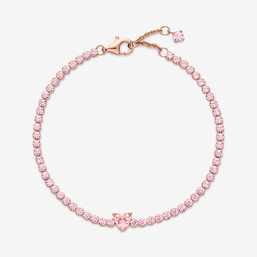 Non-Charms Pandora Sparkling Tennis Rose Doré | 7435-QRJMK