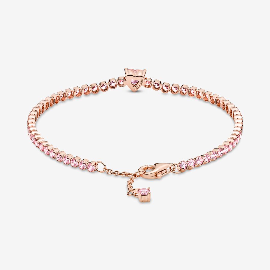 Non-Charms Pandora Sparkling Tennis Rose Doré | 7435-QRJMK