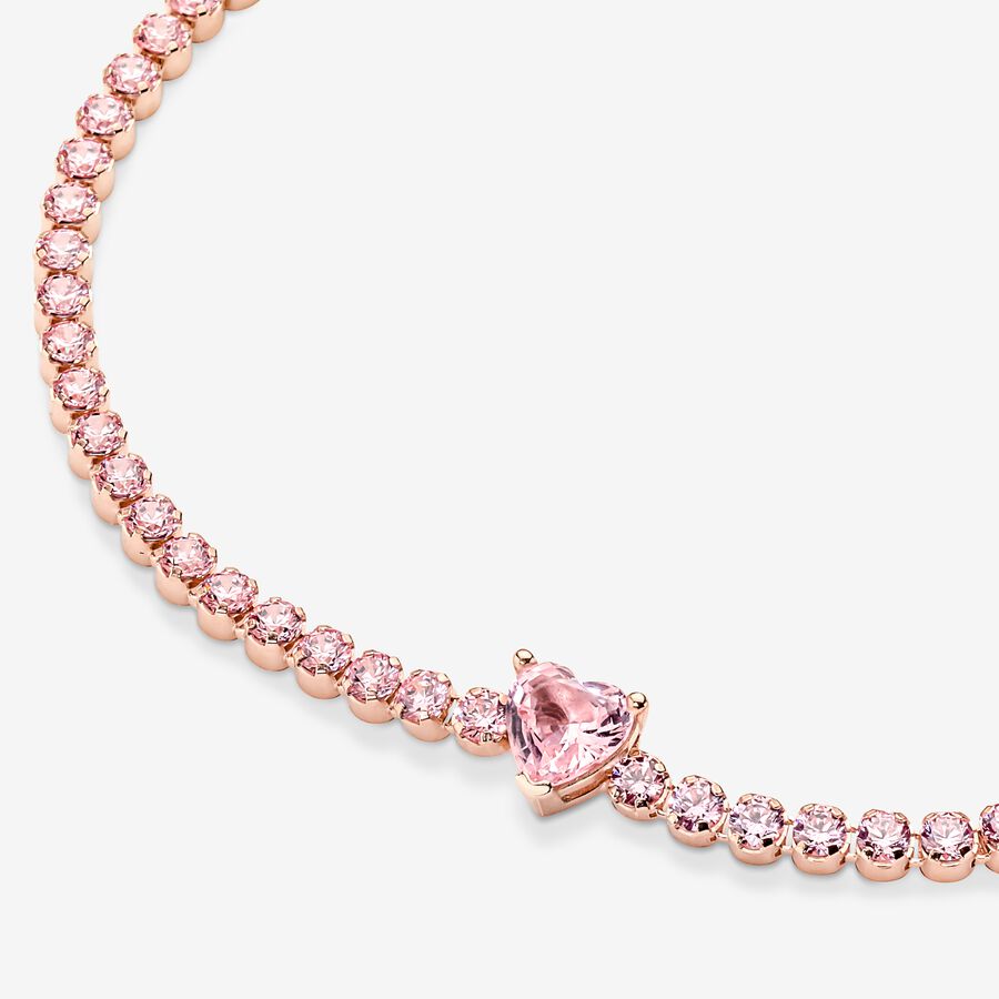 Non-Charms Pandora Sparkling Tennis Rose Doré | 7435-QRJMK