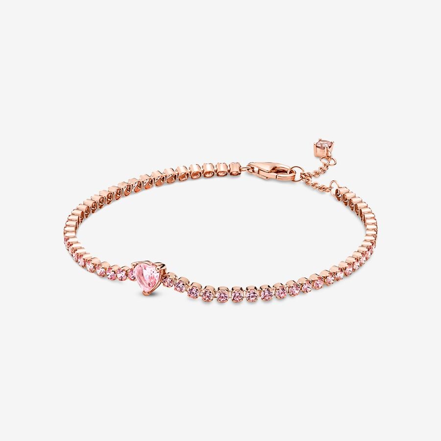 Non-Charms Pandora Sparkling Tennis Rose Doré | 7435-QRJMK