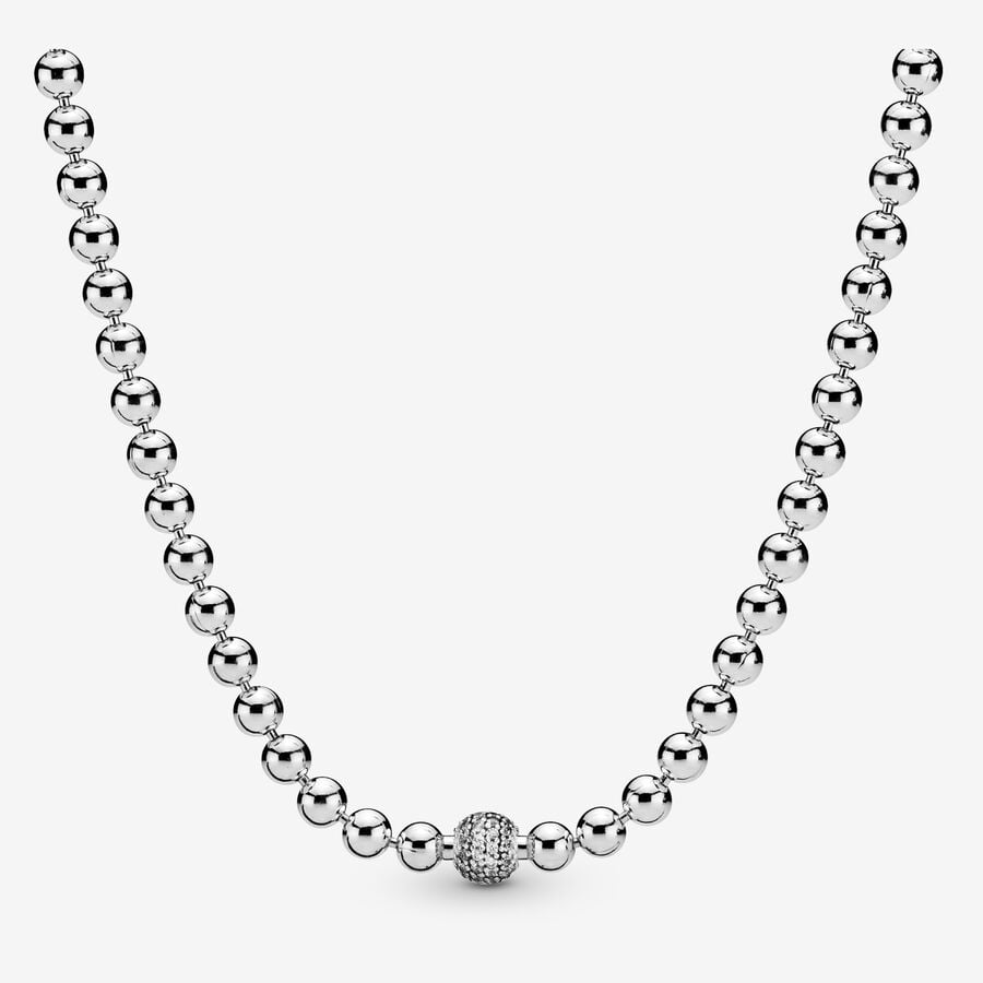 Pendentifs Pandora Beads & Pave Argent | 2785-OGPZB