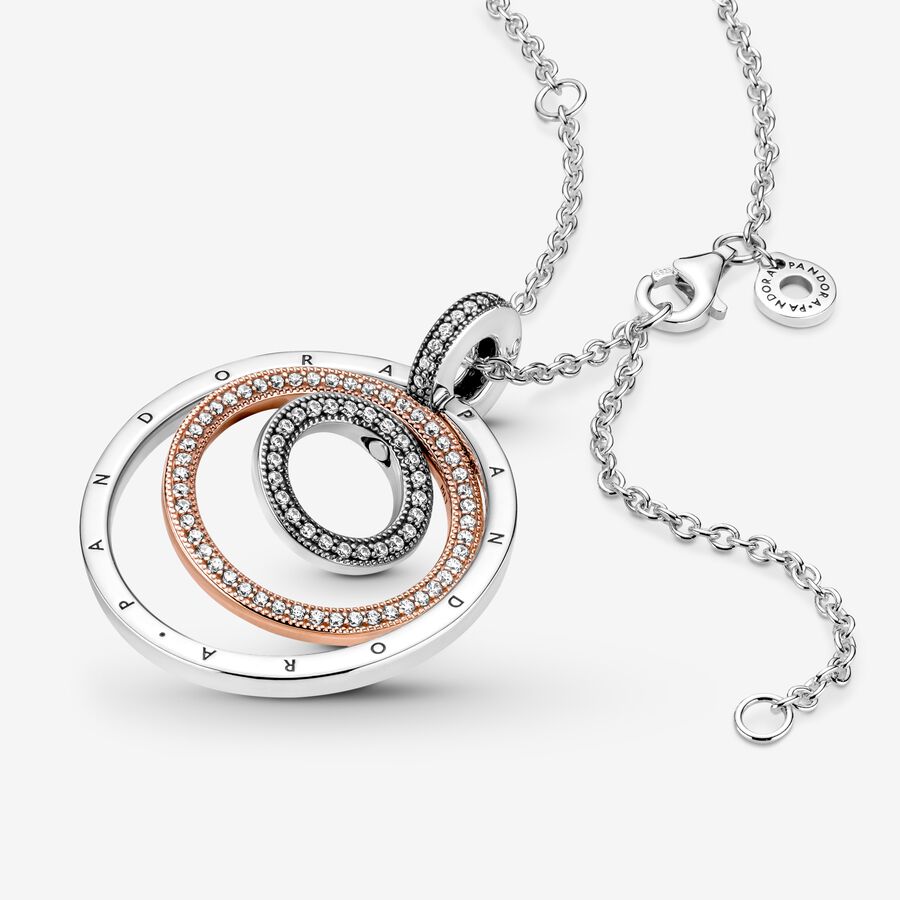 Pendentifs Pandora Circles & Two-tone | 7961-ZJHGP