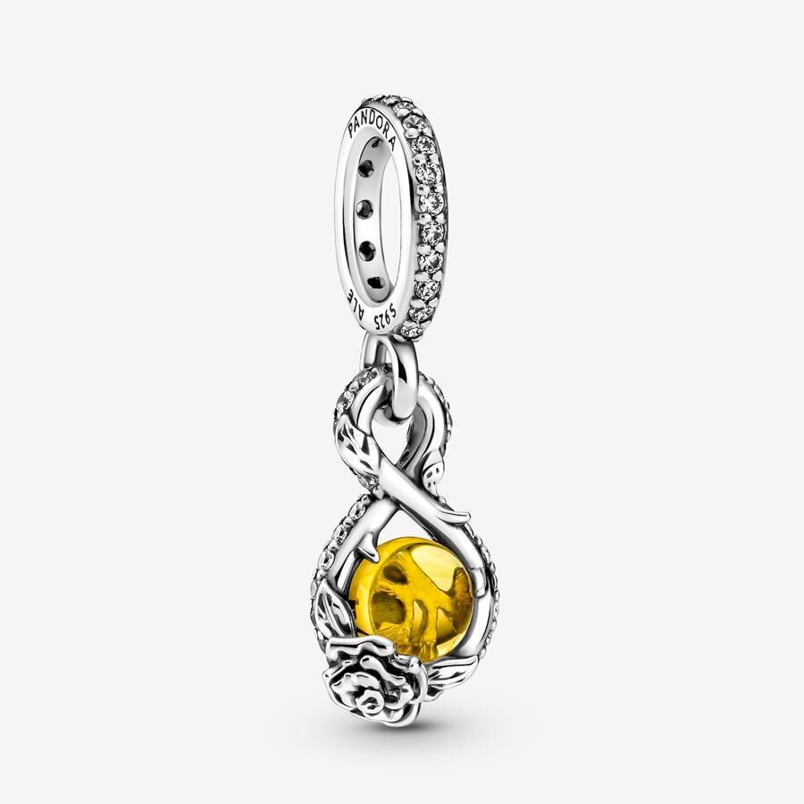 Pendentifs Pandora Disney Belle Infinity & Flower Argent | 7695-UEIAP