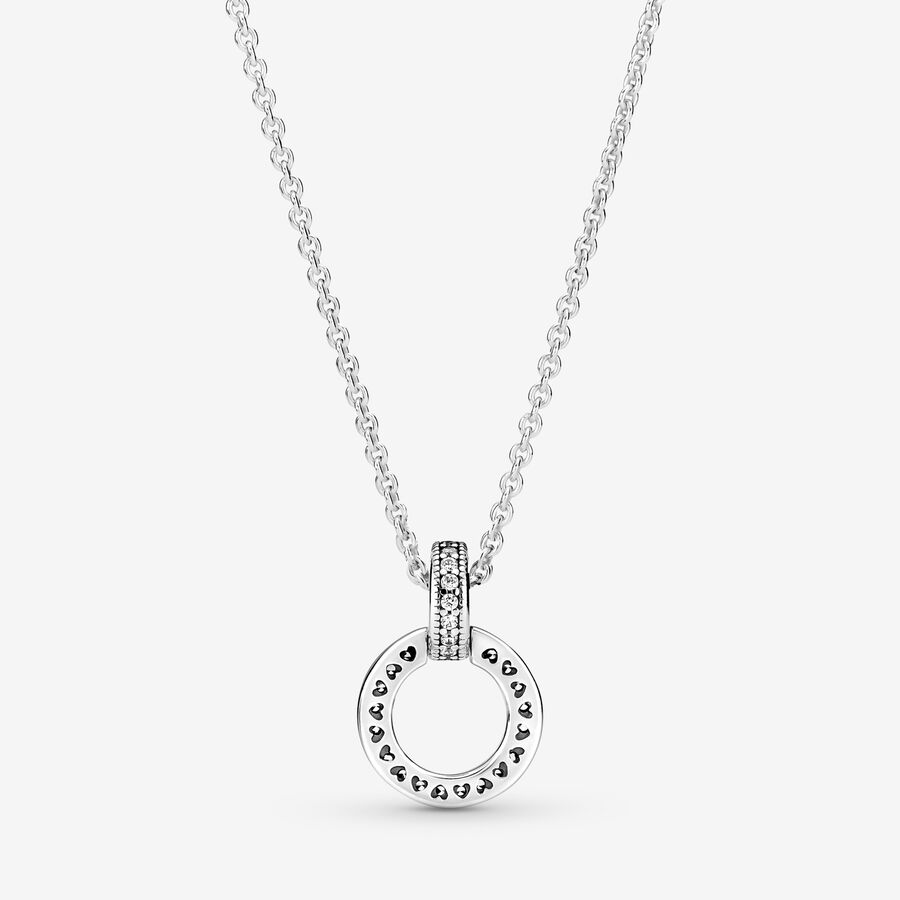 Pendentifs Pandora Double Circle & Argent | 4719-NQPRX