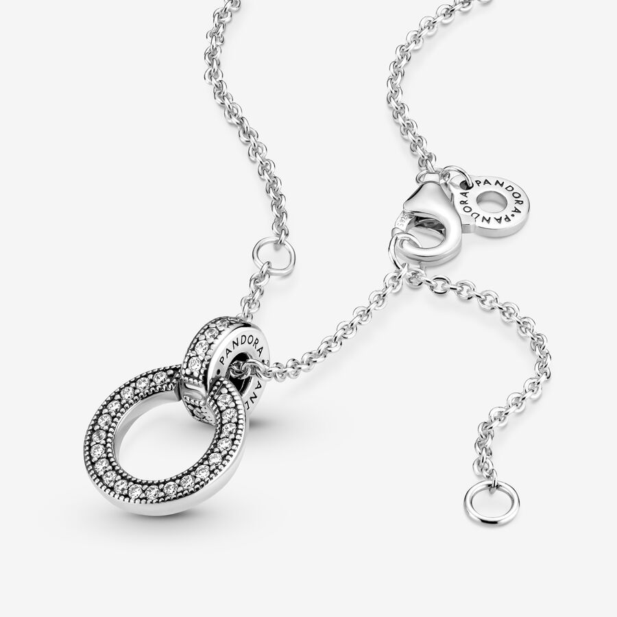 Pendentifs Pandora Double Circle & Argent | 4719-NQPRX