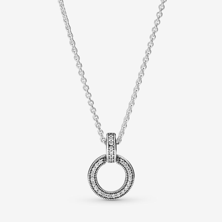 Pendentifs Pandora Double Circle & Argent | 4719-NQPRX