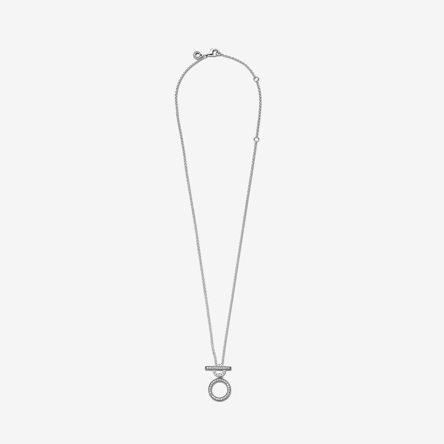 Pendentifs Pandora Double T-Bar Argent | 7459-PLSQY