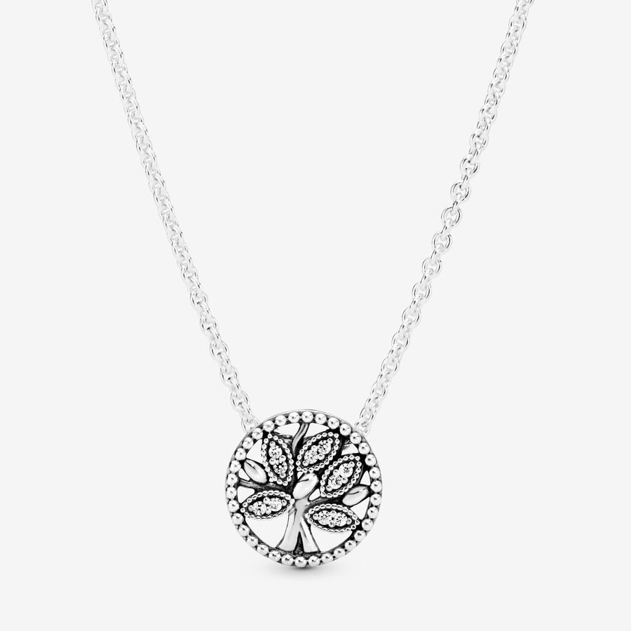 Pendentifs Pandora Family Tree Argent | 8316-RWIAN