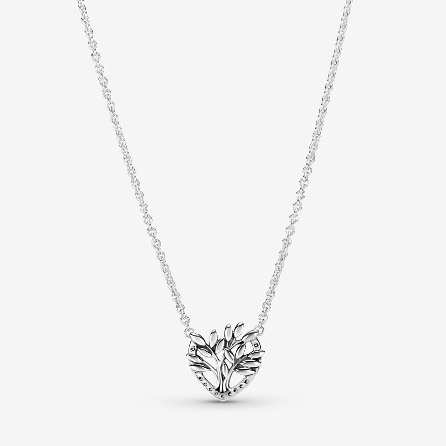 Pendentifs Pandora Family Tree Collier Argent | 4520-BOUWZ