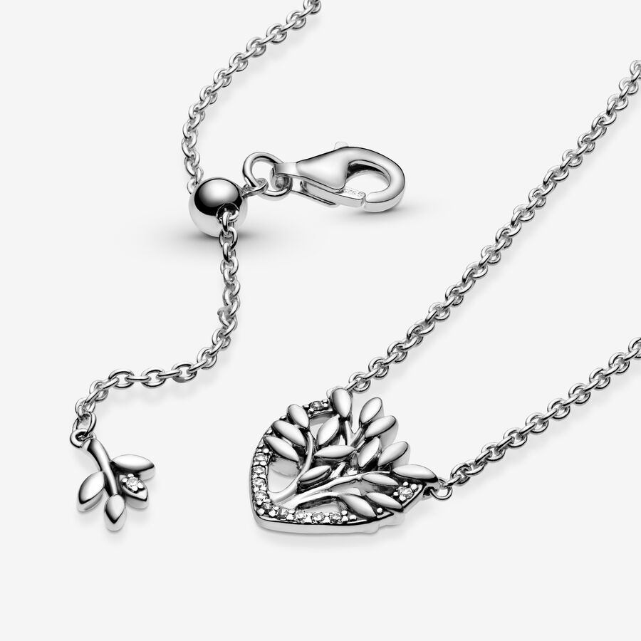 Pendentifs Pandora Family Tree Collier Argent | 4520-BOUWZ