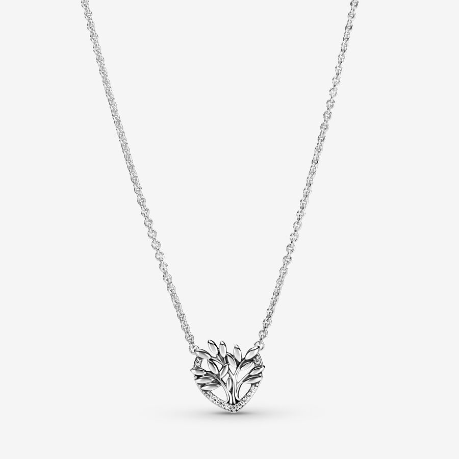 Pendentifs Pandora Family Tree Collier Argent | 4520-BOUWZ