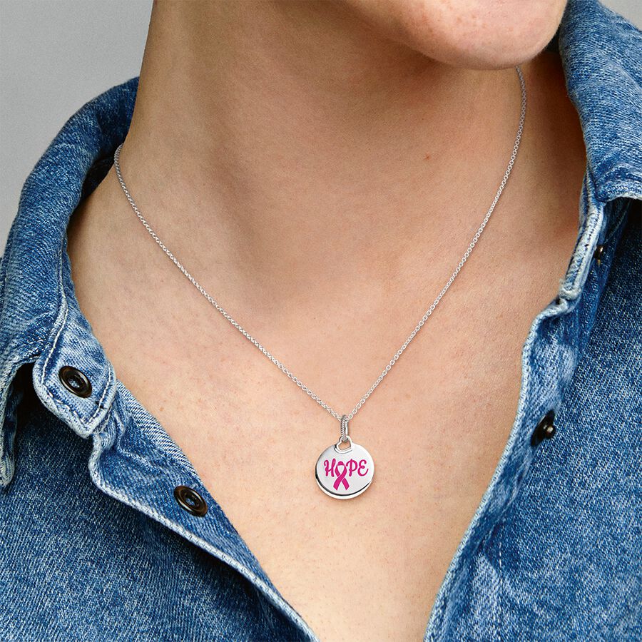 Pendentifs Pandora Hope Pink Ribbon Multicolore | 2640-MOPKN