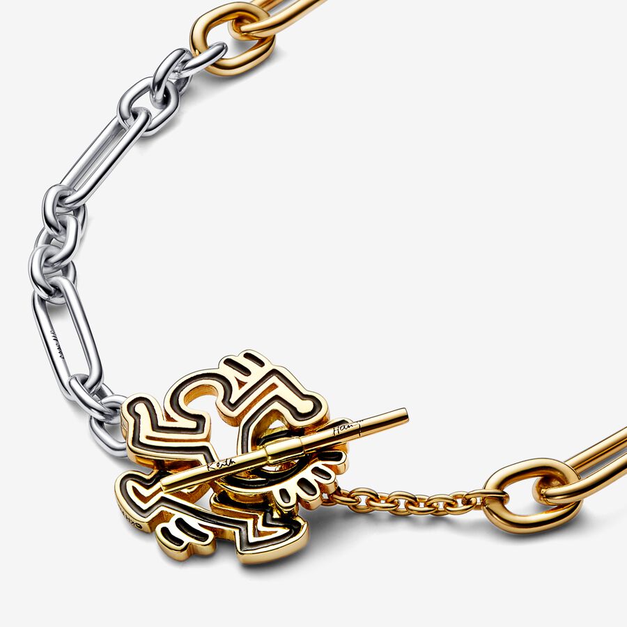 Pendentifs Pandora Keith Haring x Twisted Figure T Bar Two-tone | 7682-DCVHA