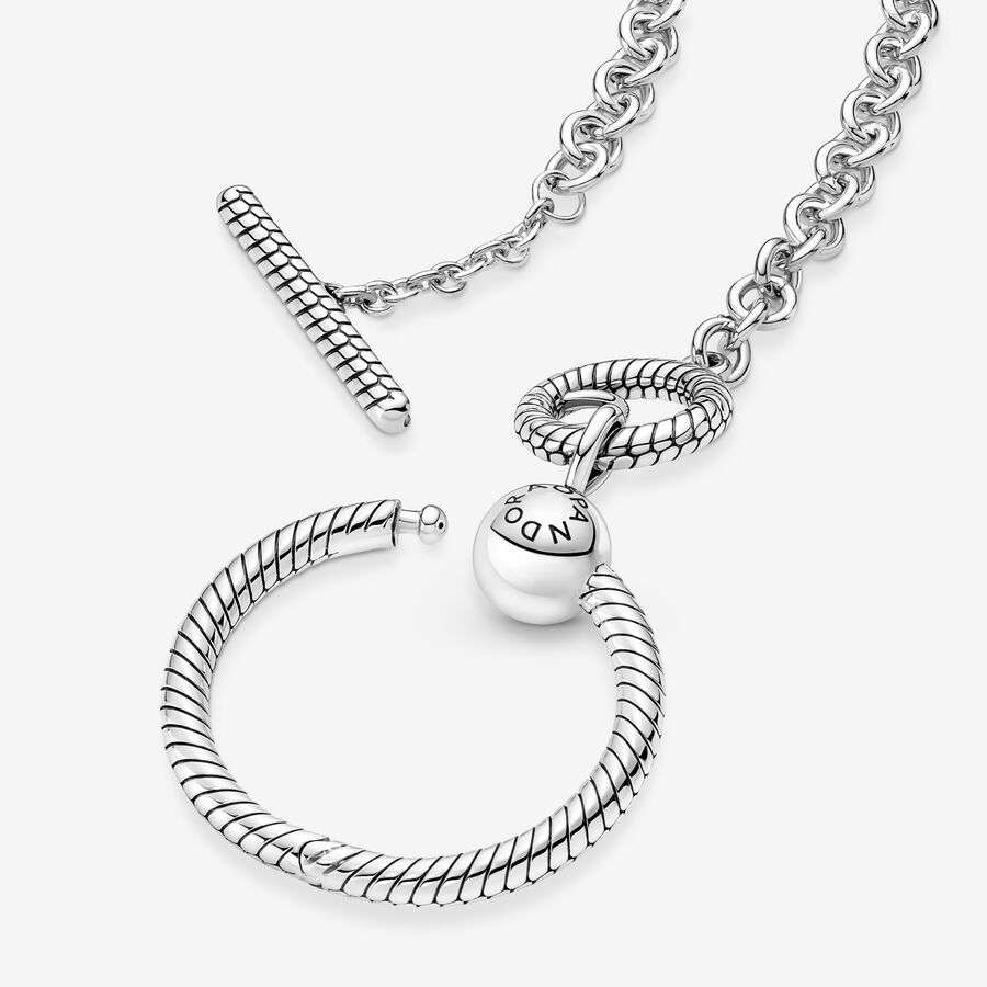 Pendentifs Pandora Moments O T-bar Argent | 5349-HPFEB