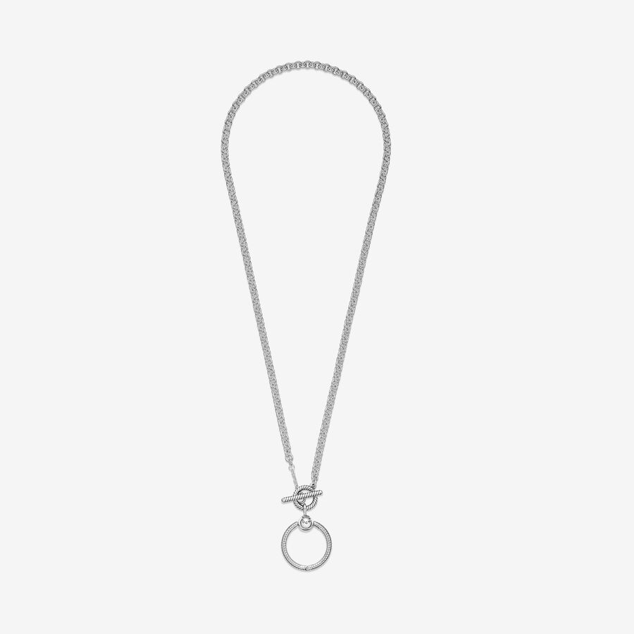 Pendentifs Pandora Moments O T-bar Argent | 5349-HPFEB