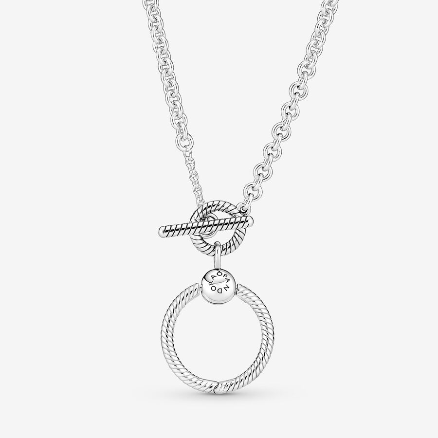 Pendentifs Pandora Moments O T-bar Argent | 5349-HPFEB